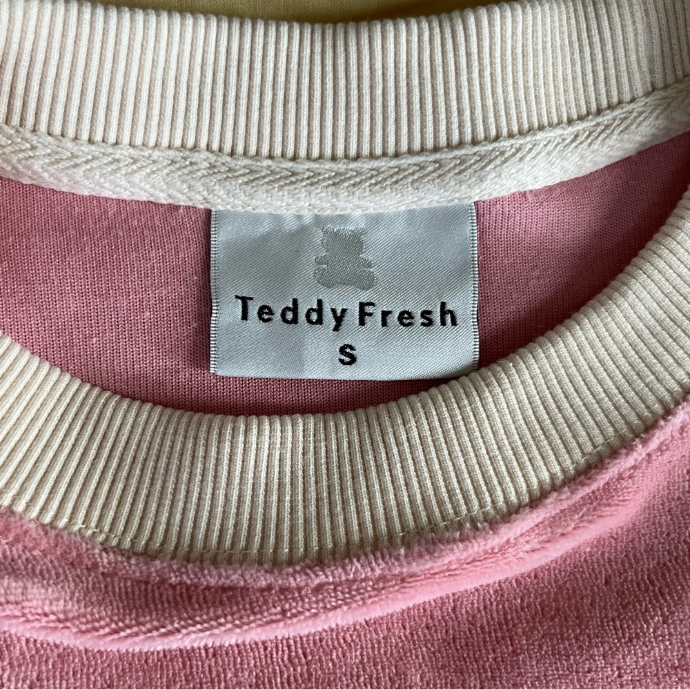 Teddy Fresh Unisex Diamond Patchwork Velour Crewneck - Picture 5 of 7